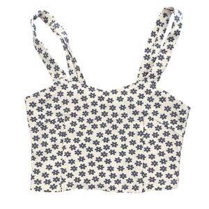 EUC BRANDY MELVILLE Floral Print Women's CROP Top OS